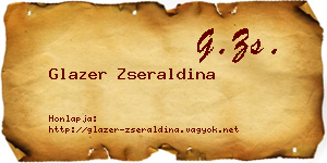 Glazer Zseraldina névjegykártya